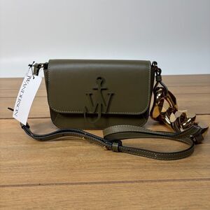 JW Anderson Chain Midi Anchor Bag 'Army' with Gold Tone Chain NWT
